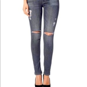 Hudson size 25 grey distressed jeans